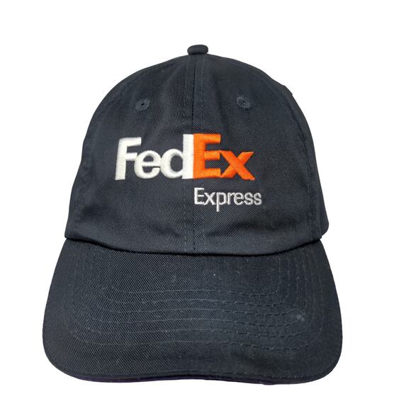 FedEx Express Mens Slideback Uniform Hat Blue Size XL Embroidered Logo - Picture 1 of 11